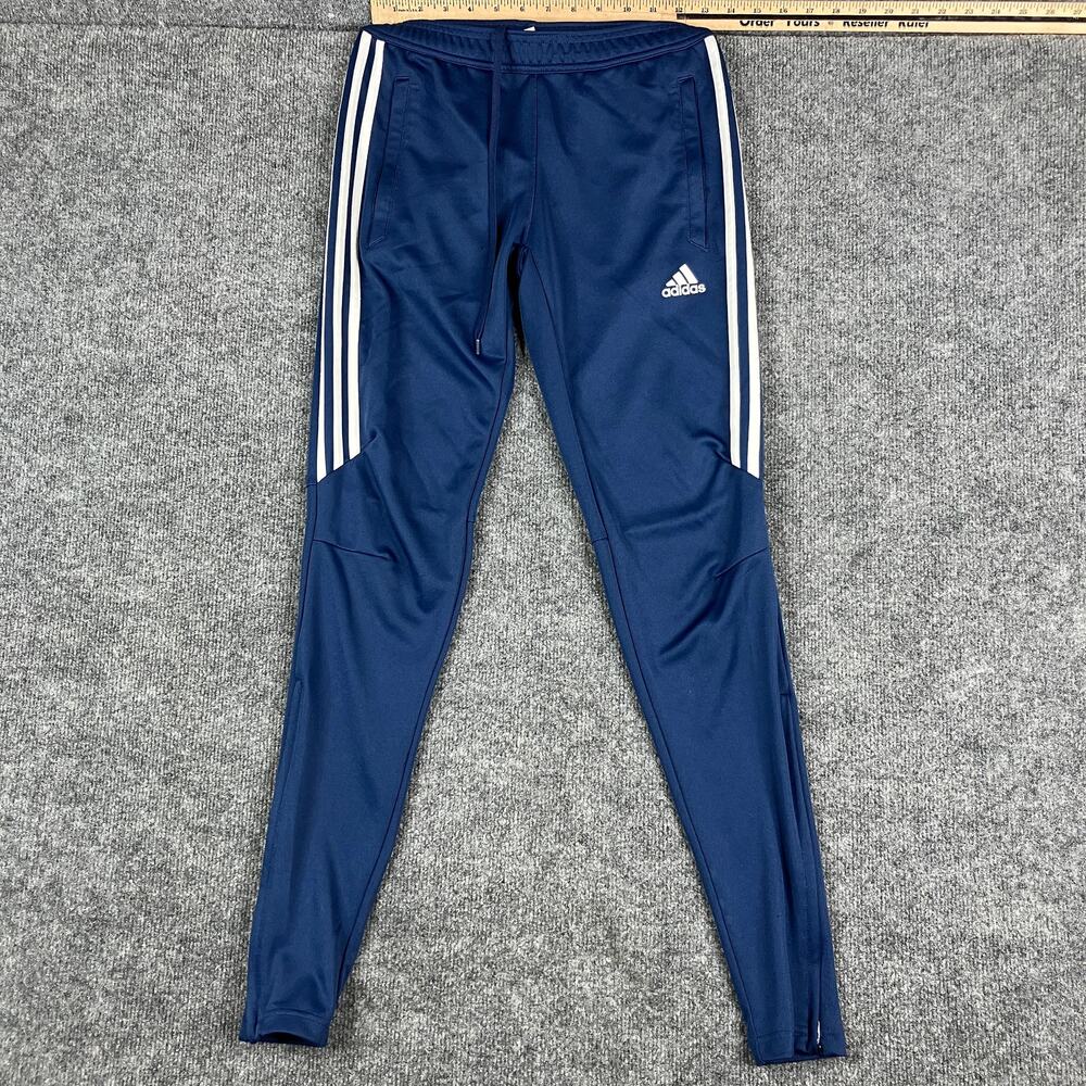 Adidas Soccer Pants Womens XS Blue 3-Stripes‎ Slim Fit Athletic Joggers